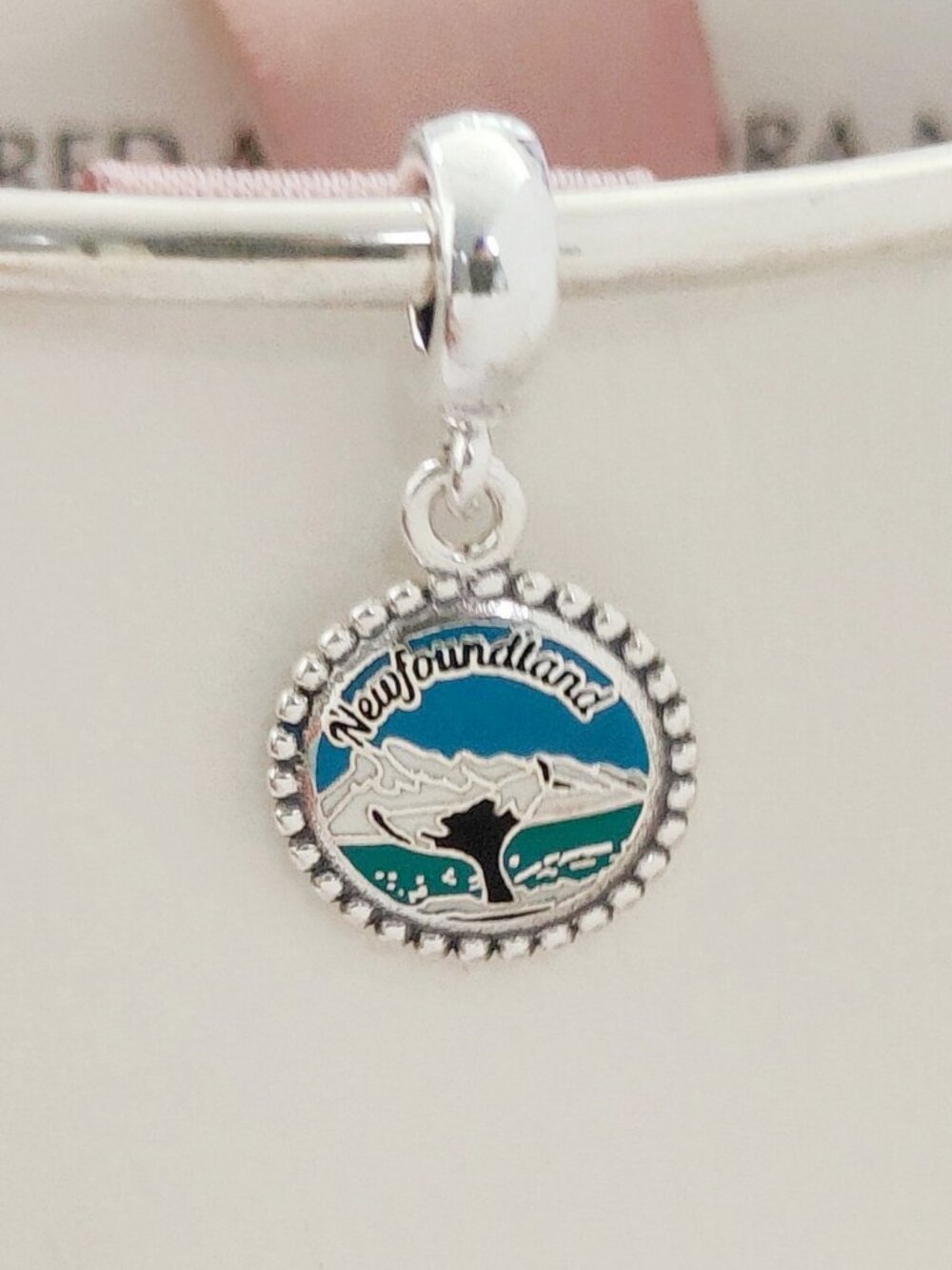 Pandora New Foundland and Whale Tail Exclusive Dangle Charm with box